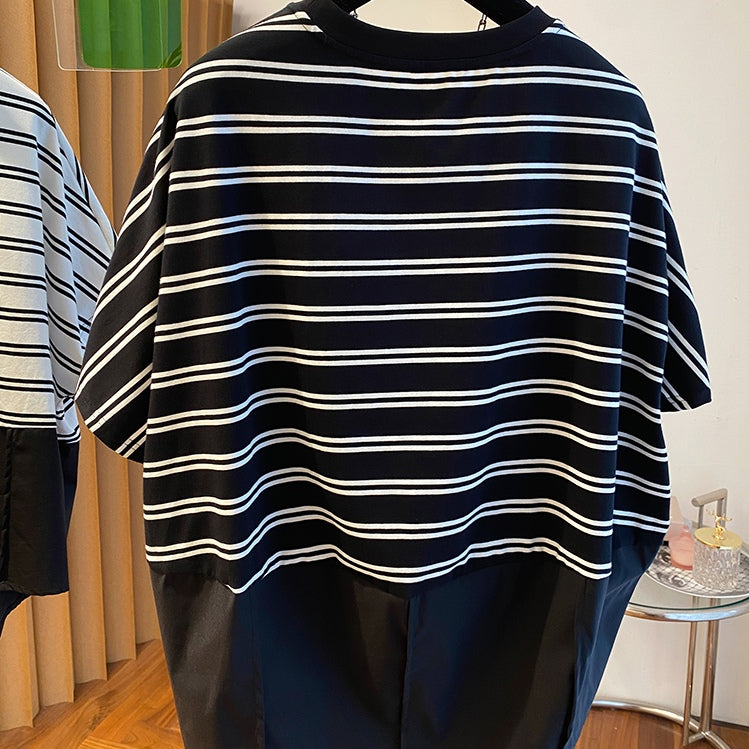 Nikka Bat Wing Sleeve Striped Tee