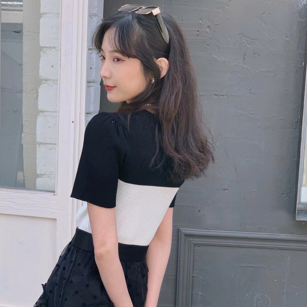 Dipika Stitched Knit Top