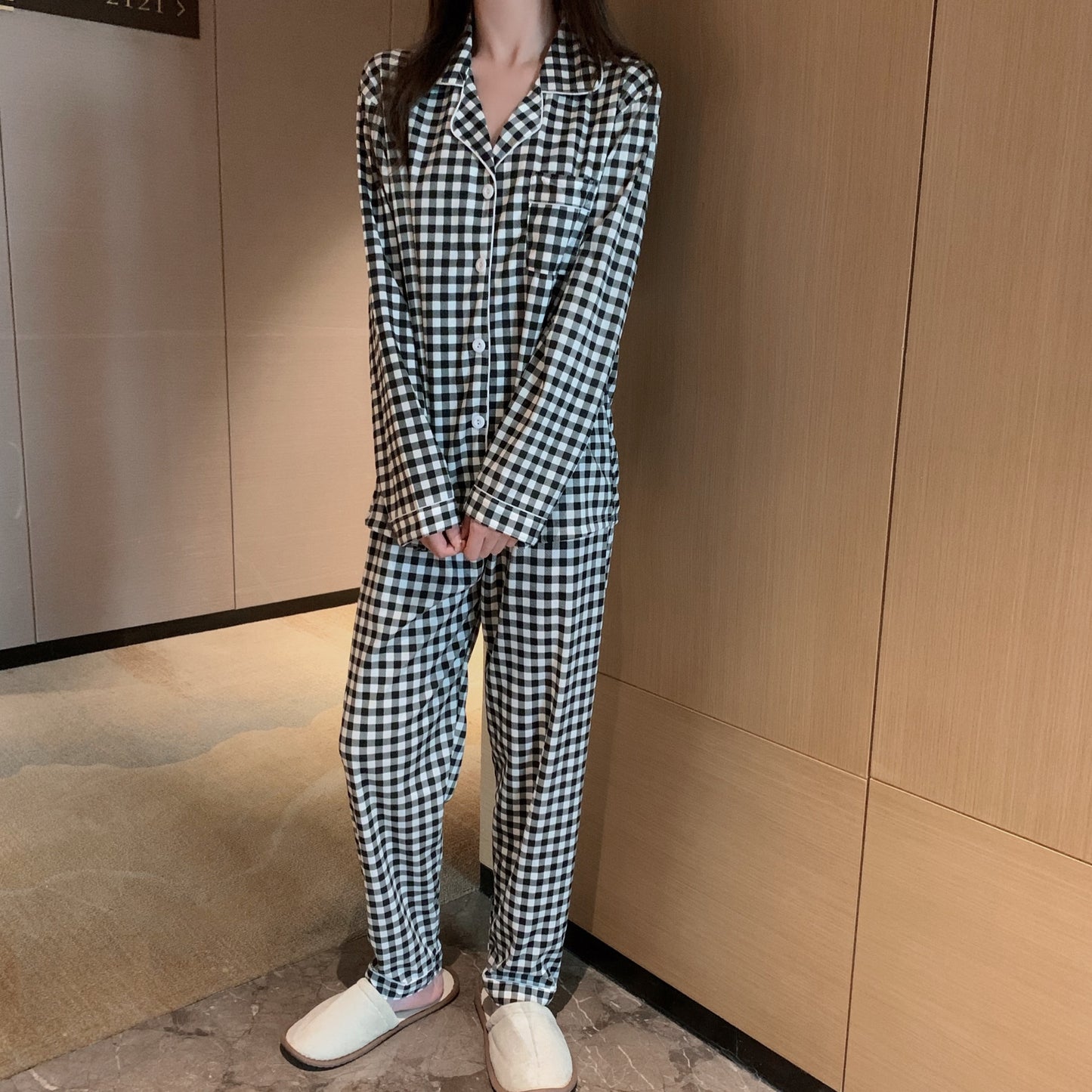 Ellia Checkered Pyjamas Set
