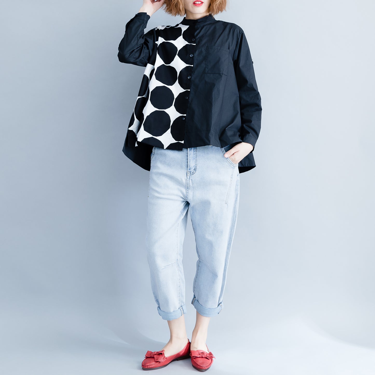 Serena Circle Print Blouse