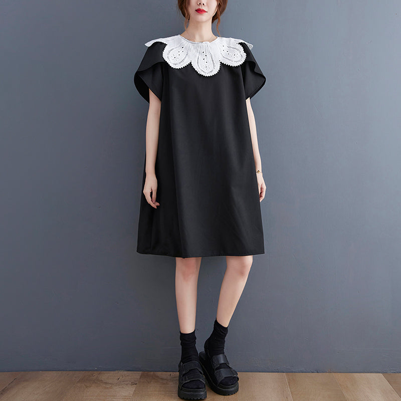 Joslyn Lace Collar Shirt Dress