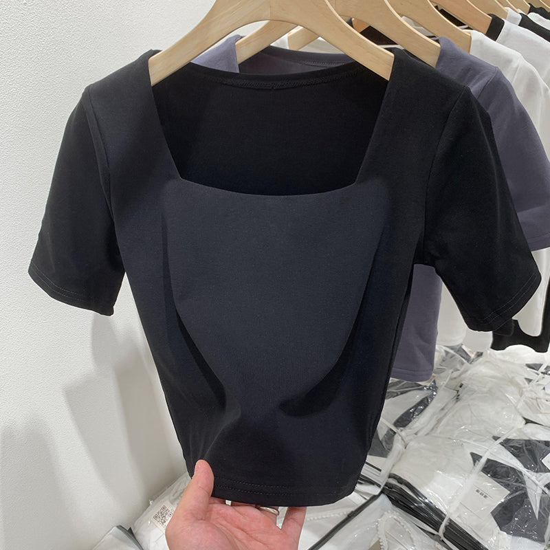 Caprina Square Neck Short Sleeve Top