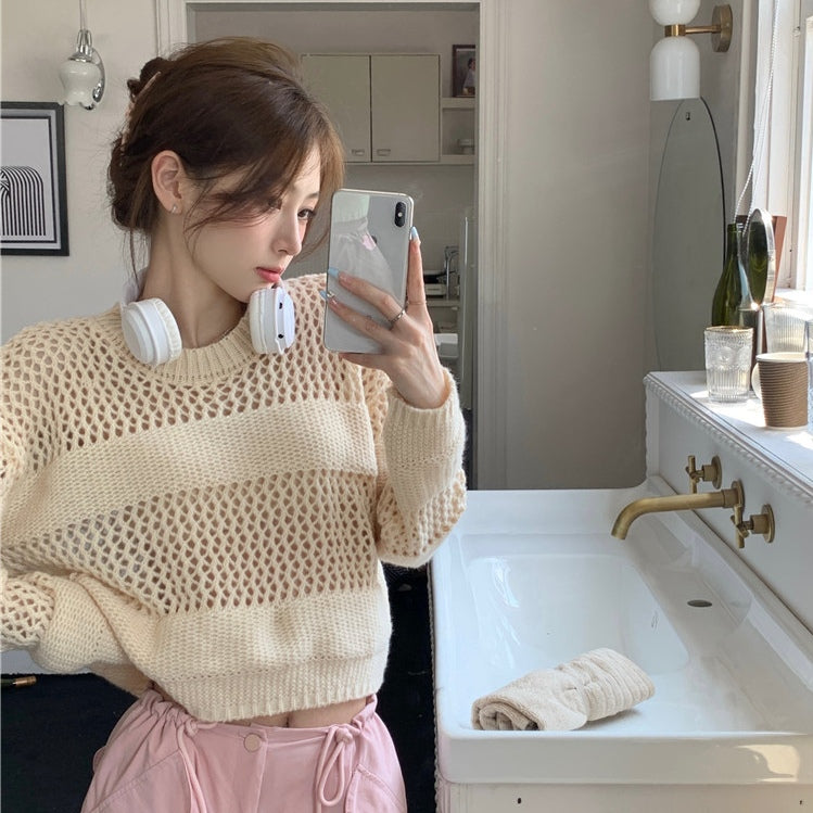 Leah Hollow Knit Sweater