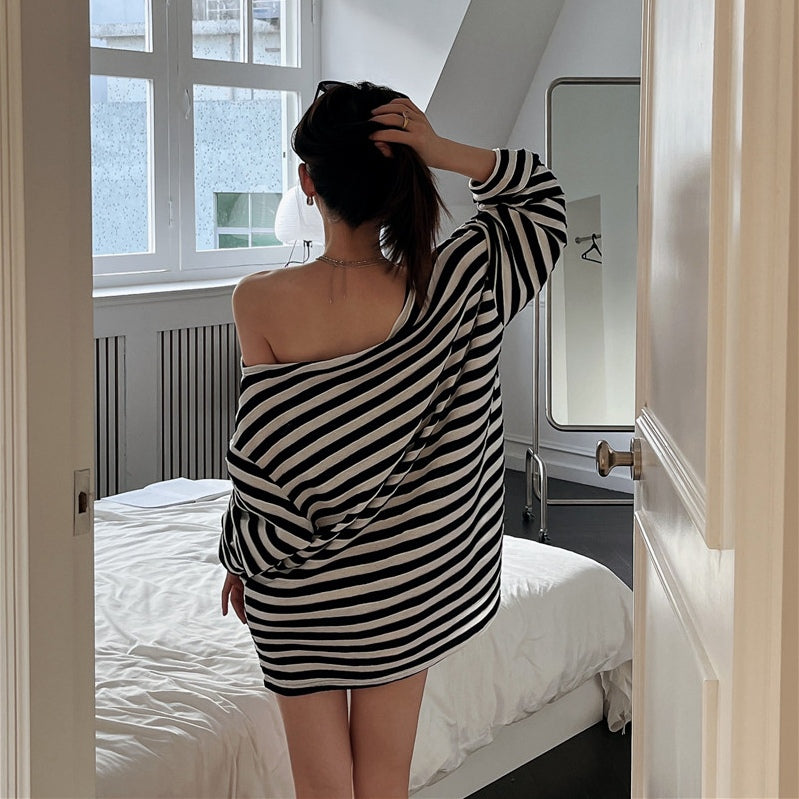 Giselle Striped Oversized Tee