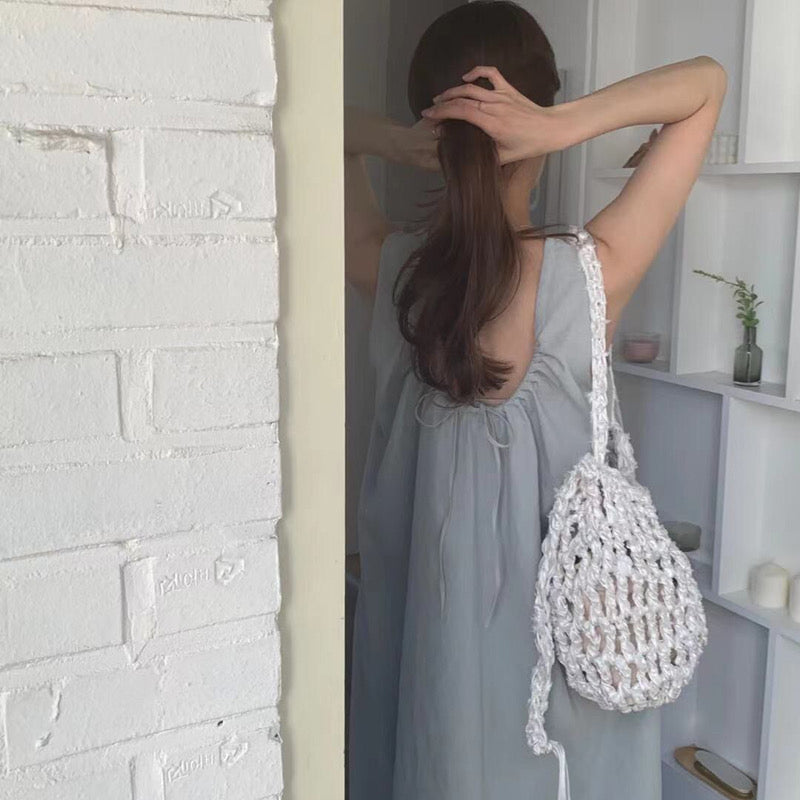 Riley Ribbon Scoop Back Dress