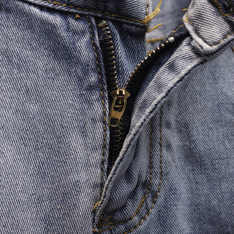 Straight Cut Denim Bermudas