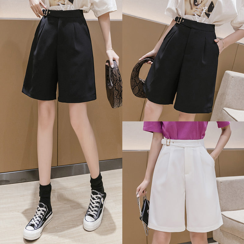 Side Buckle Bermudas Pants