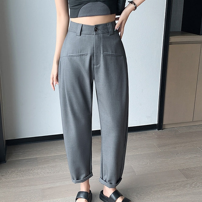 Ramie High Waist Harem Pants