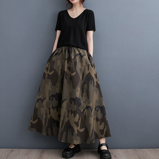 Nova Camouflage Print Skirt