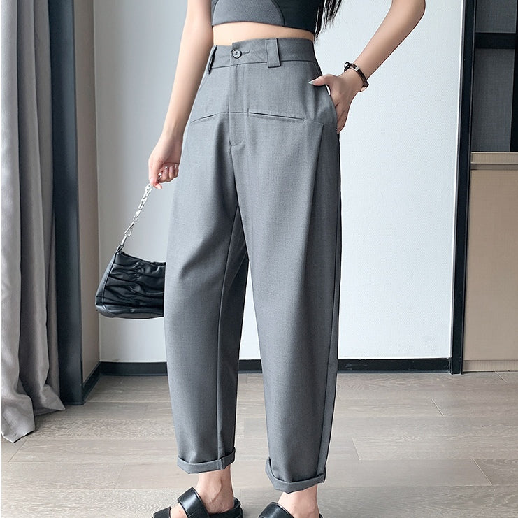 Ramie High Waist Harem Pants