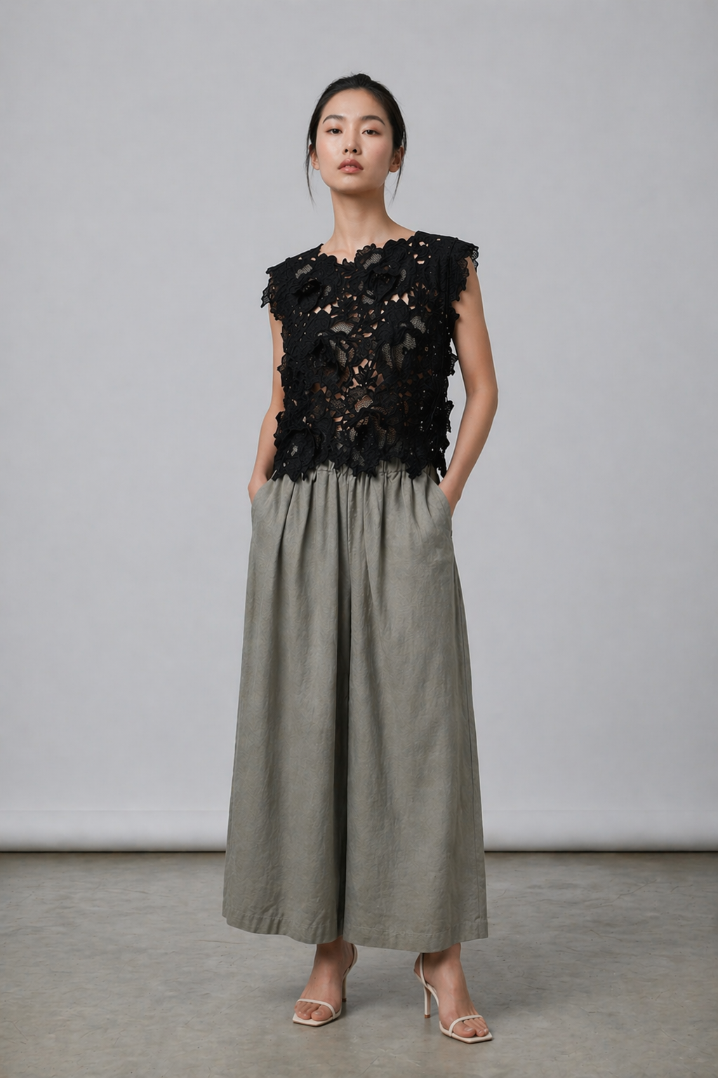 Adriana Crochet lace Top