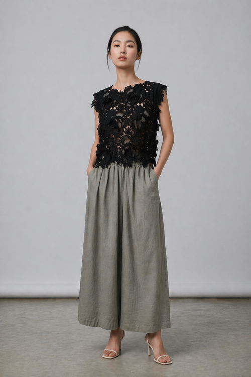Adriana Crochet lace Top