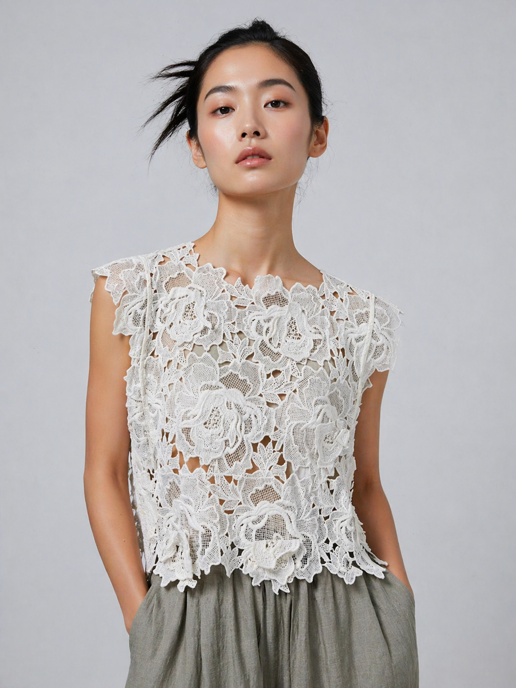 Adriana Crochet lace Top