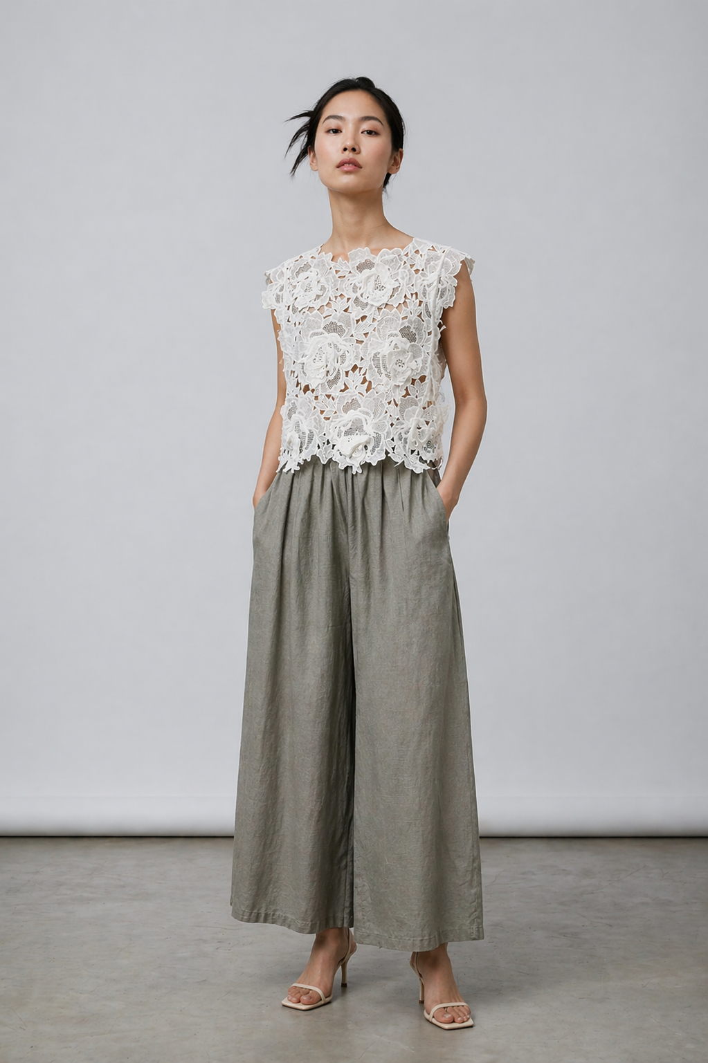 Adriana Crochet lace Top