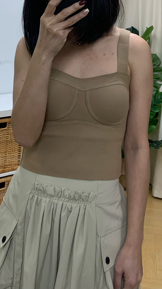 Cashmere Sweetheart Padded Bralette (Khaki) [Ref : 24338861]