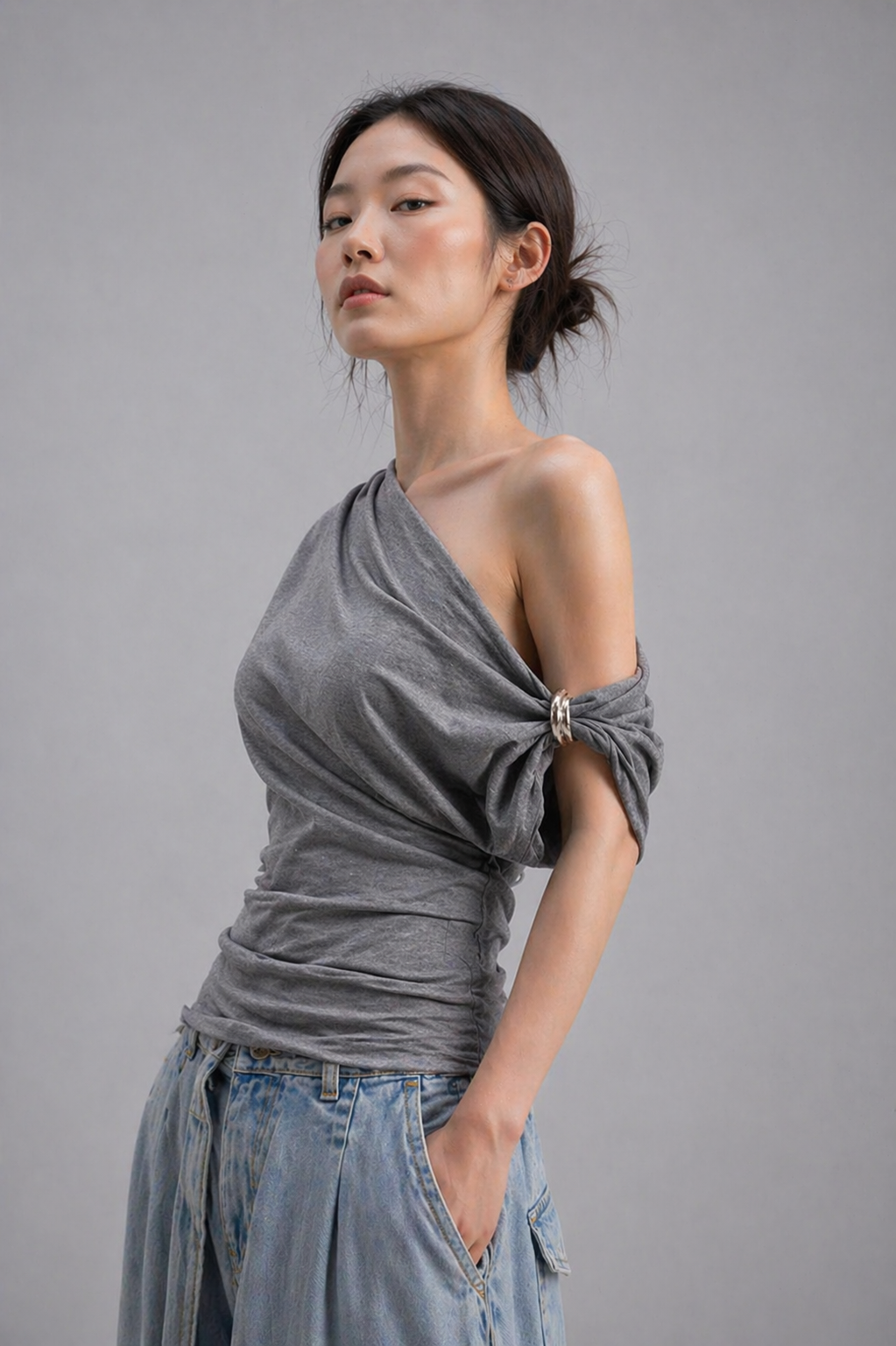 Bella Bodycon Ring Buckle Top
