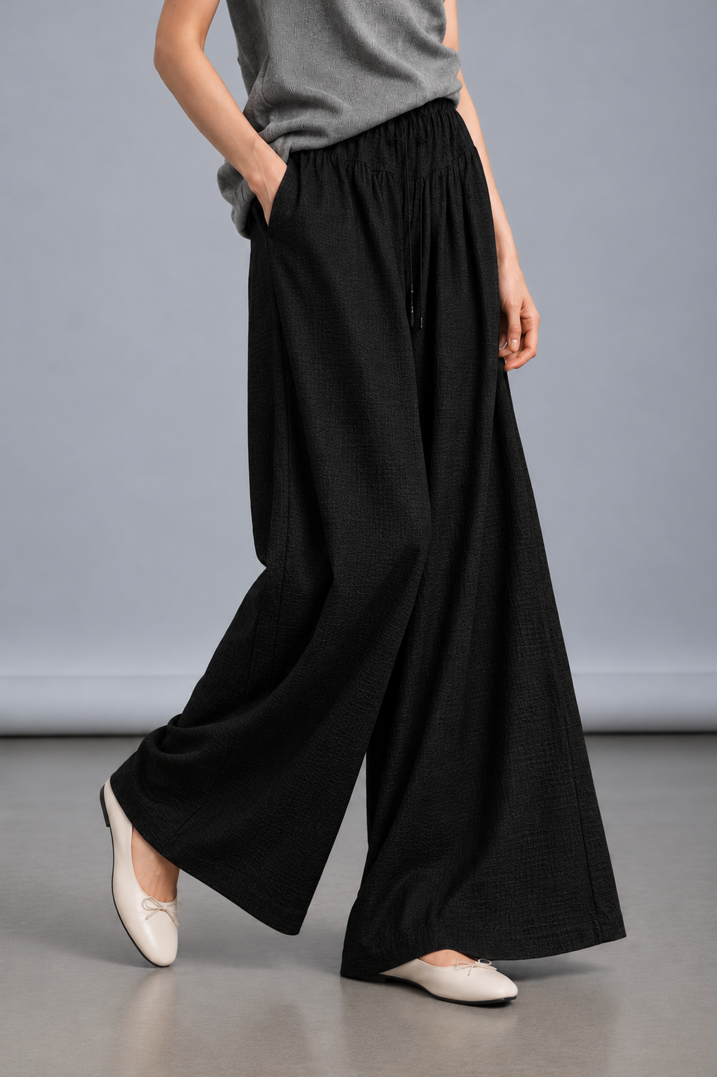 Darcy Drawstring Waist Wide Leg Pants