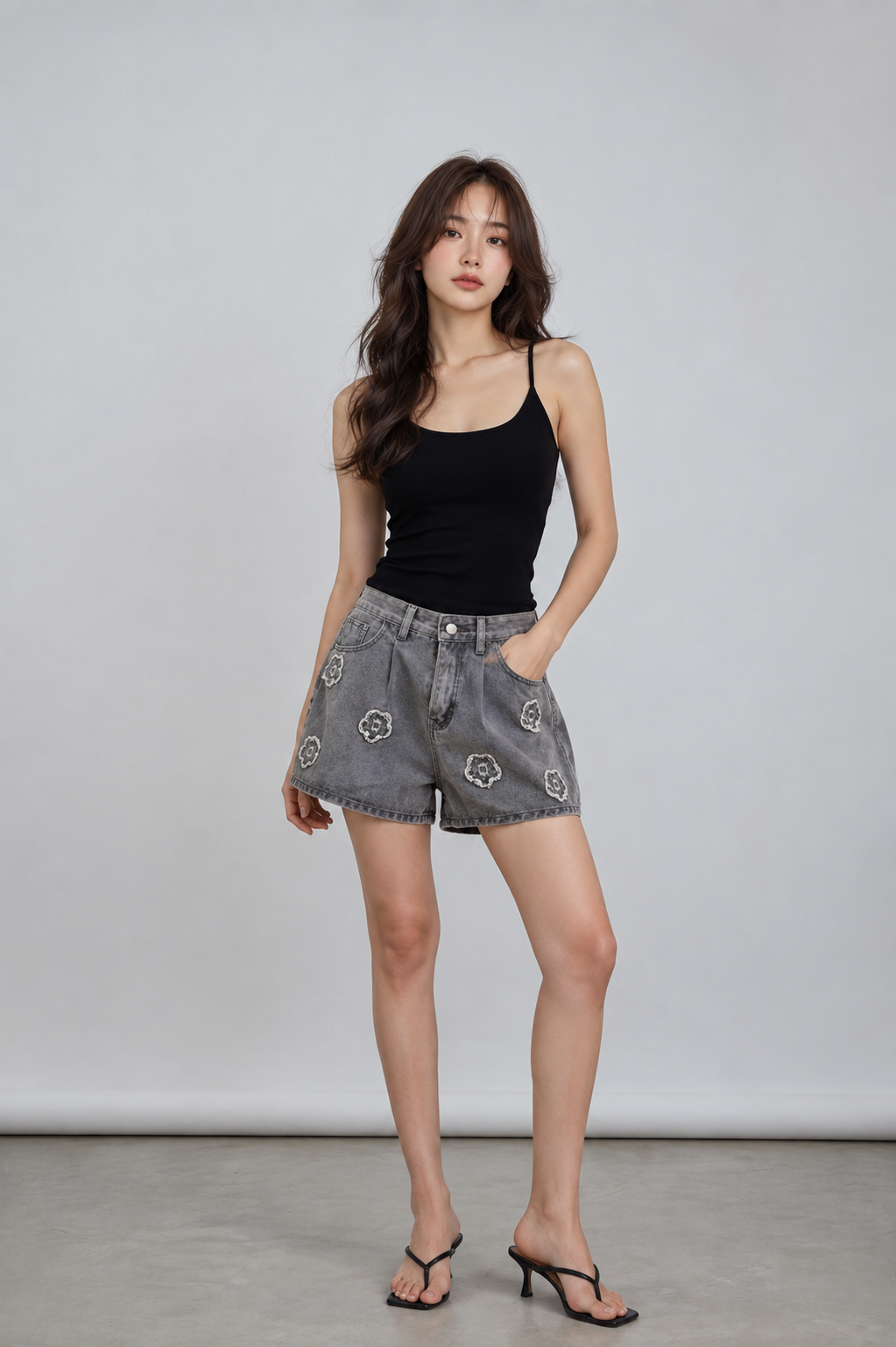 Mia Spaghetti Ruched-Back Bralette Top