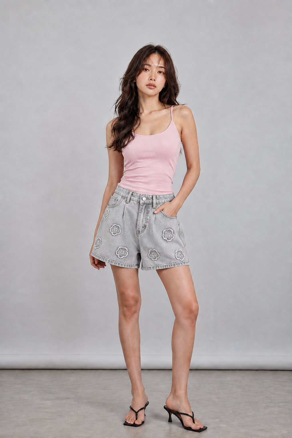 Mia Spaghetti Ruched-Back Bralette Top