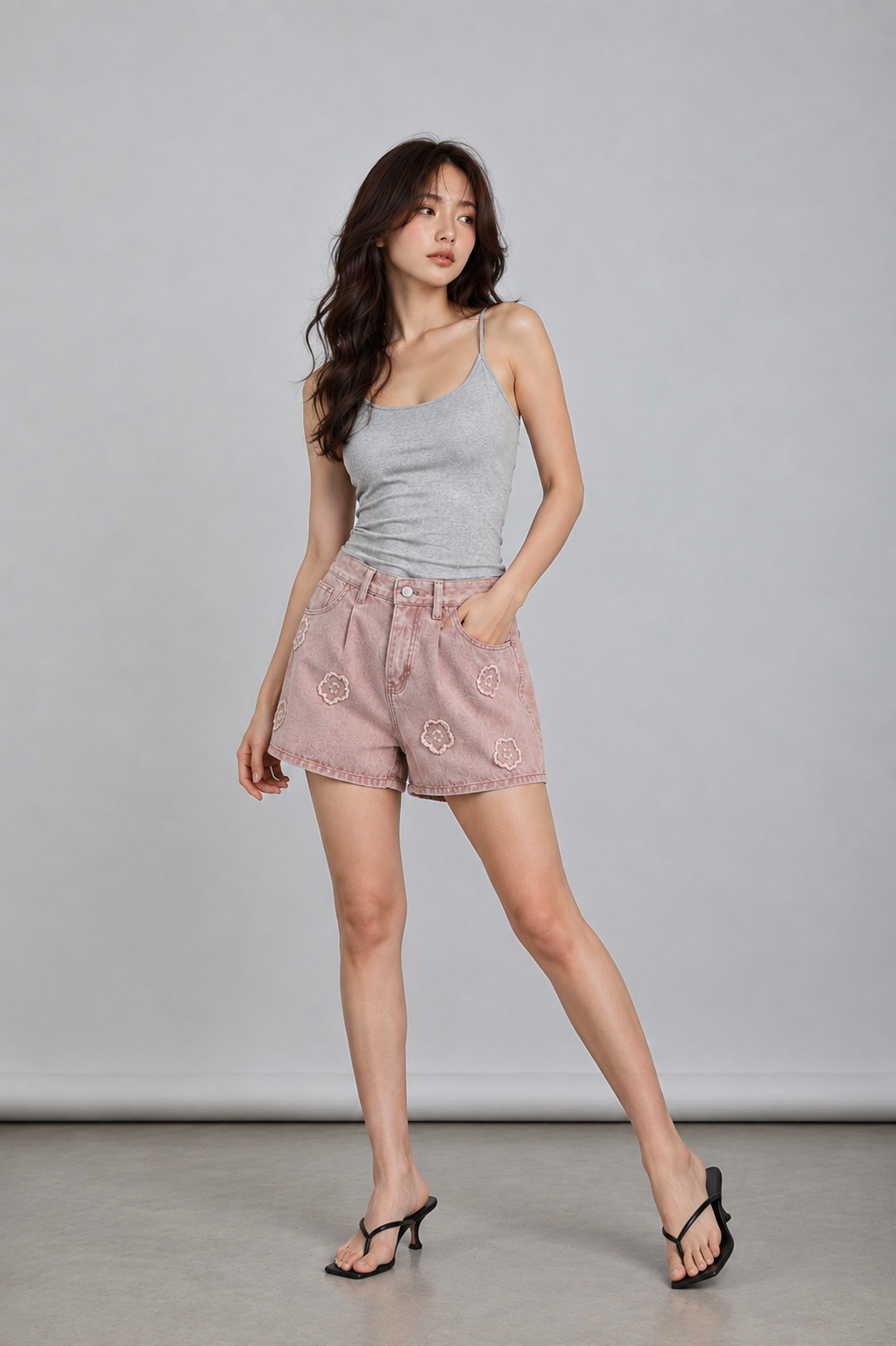 Mia Spaghetti Ruched-Back Bralette Top