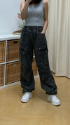 Multi Pocket Cargo Jeans (Black) [Ref : 246911988]
