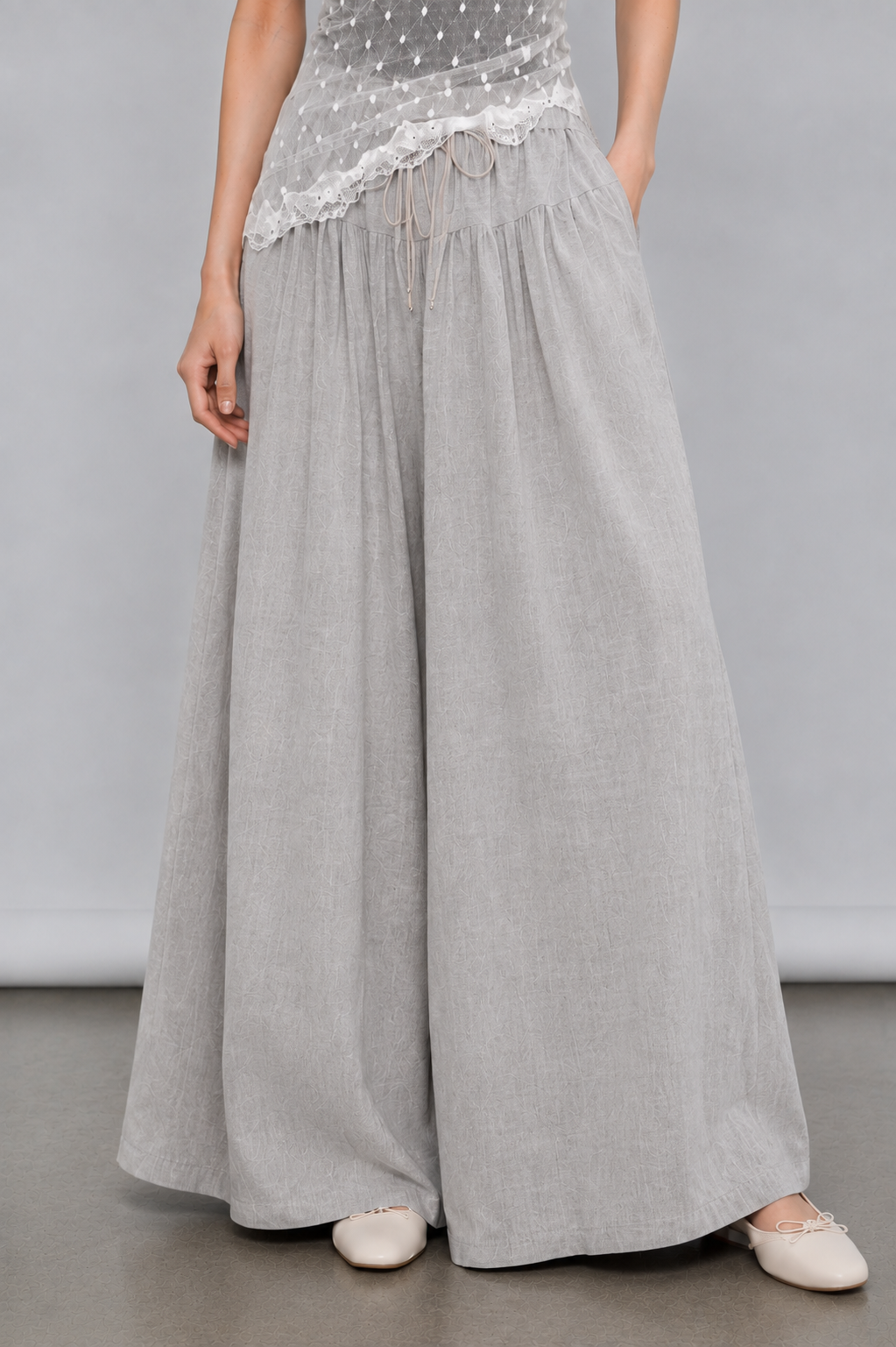 Darcy Drawstring Waist Wide Leg Pants