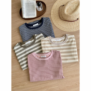 Striped Knit Top + Overalls 2PC Set