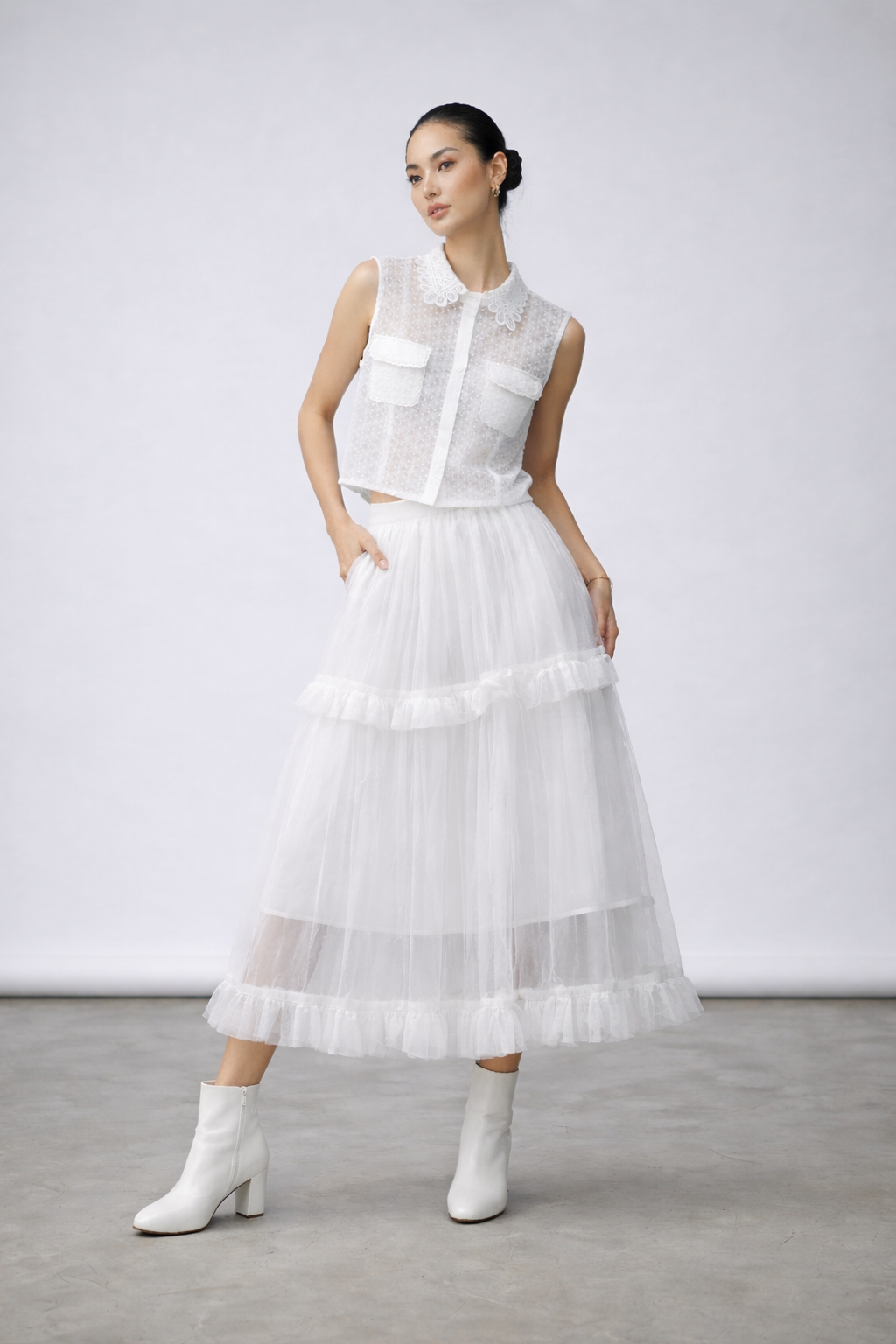 Jane Lace Sheer Blouse