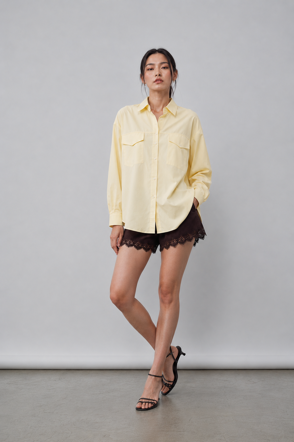 Nona Faux Pocket Oversized Shirt