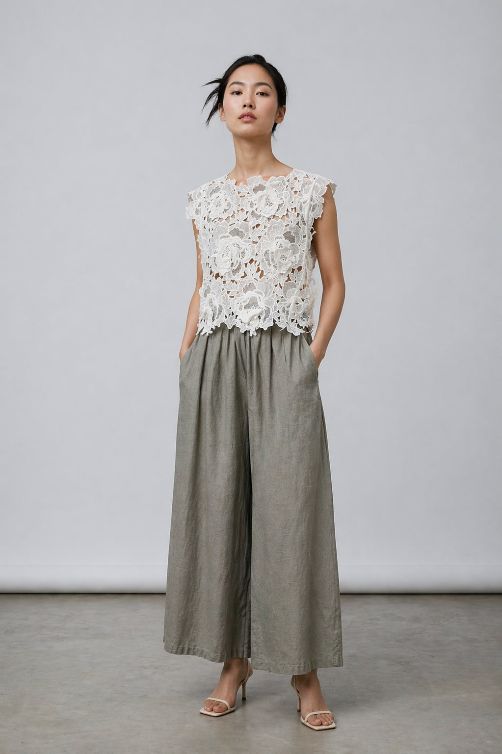 Adriana Crochet lace Top