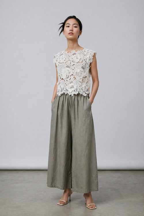 Adriana Crochet lace Top