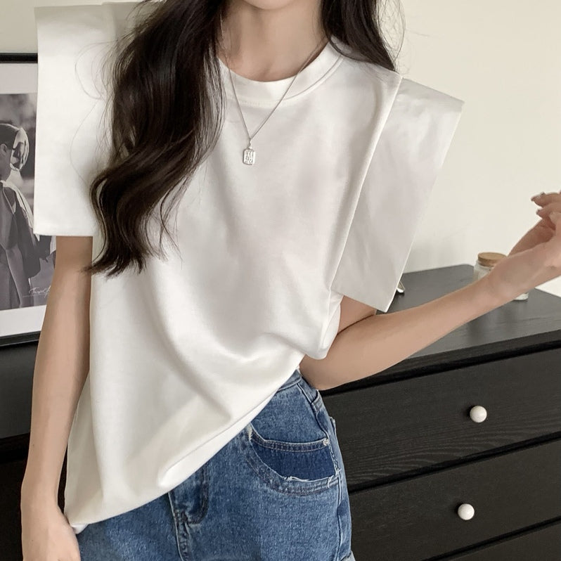 Martha Square Shoulder Sleeveless Top