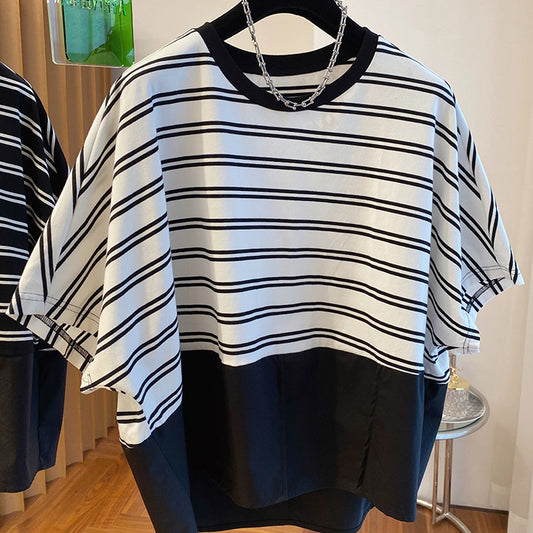 Nikka Bat Wing Sleeve Striped Tee