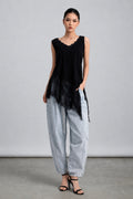 Maxwell Sleeveless V-Neck Eyelash Lace Layering Top