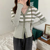 Lyla Stripe Knit Cardigan Top