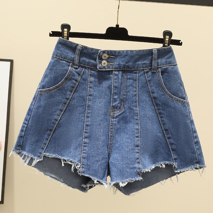 Ollie Ripped Hem Denim Shorts