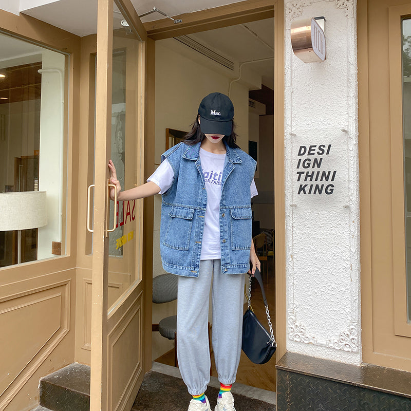 Kaia Oversized Denim Vest