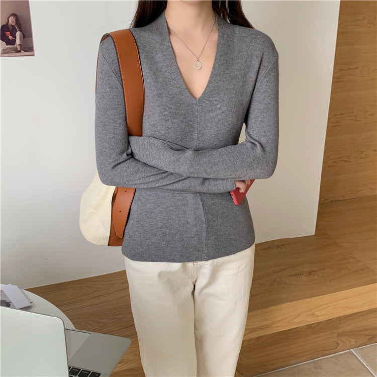 Audrene V-Neck Knit Top