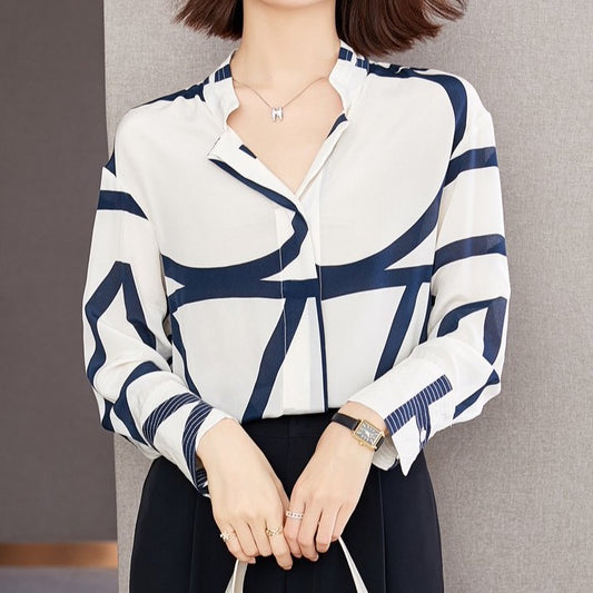 Stacey Line Abstract Blouse