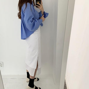 Razelle Pleated Back Long Sleeve Shirt