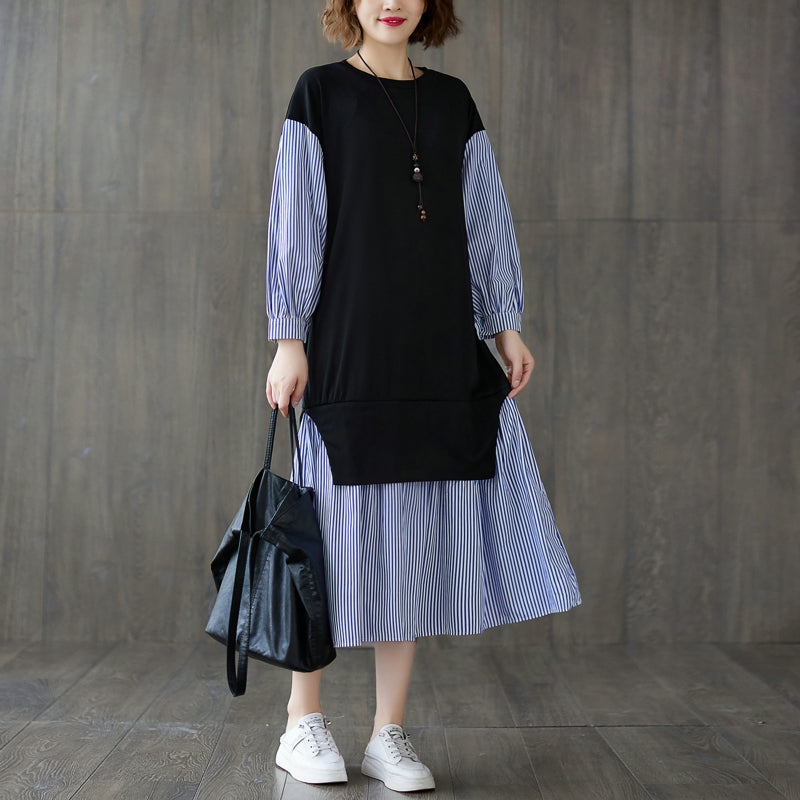 Bernita Contrast Long Sleeve Dress