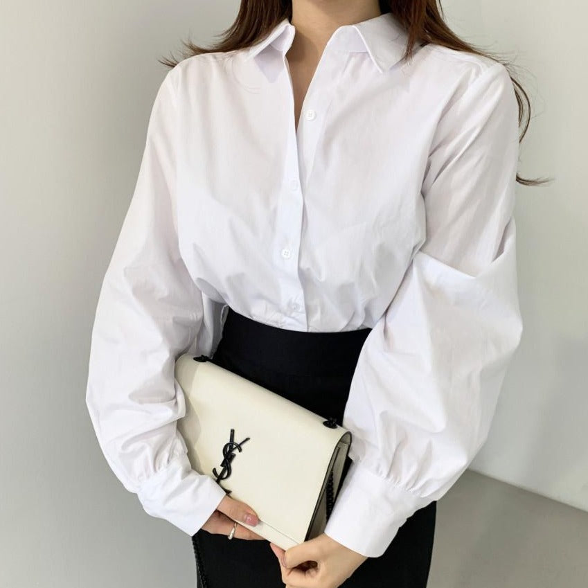 Razelle Pleated Back Long Sleeve Shirt