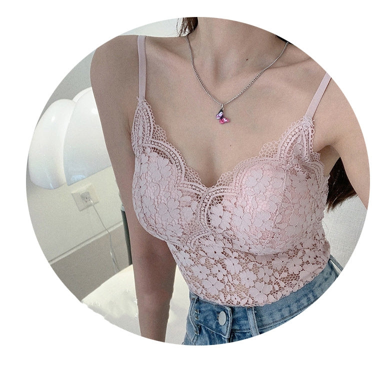 Long Lace Bralette Top