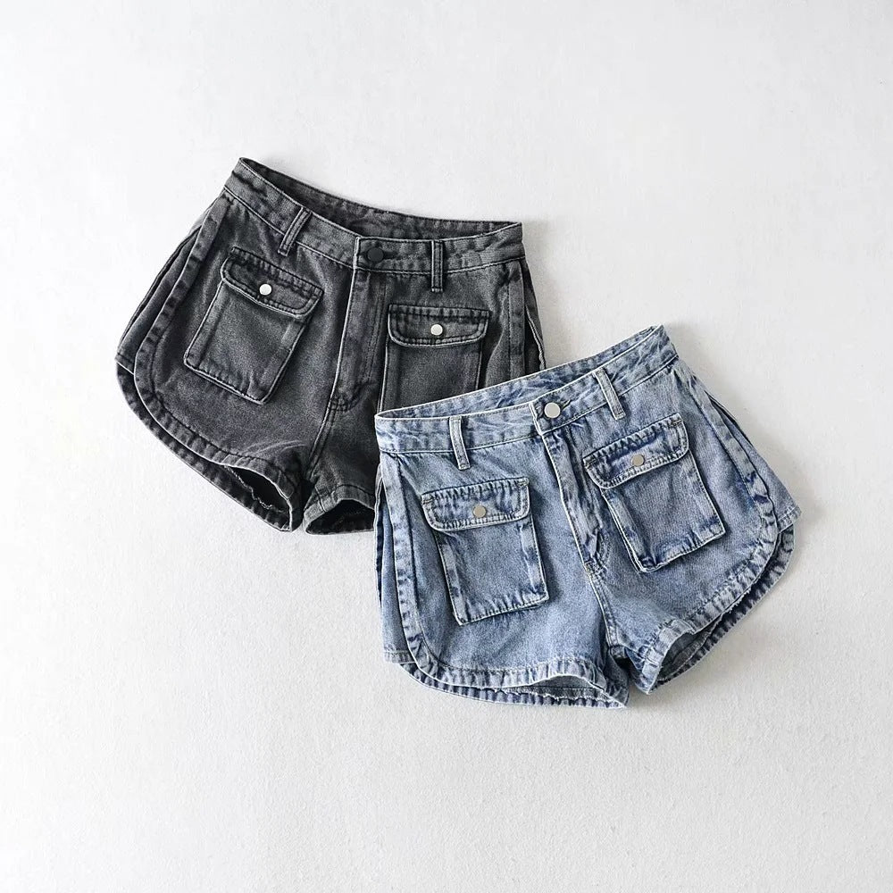 Girls high waisted jean on sale shorts