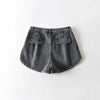 Pocket High Waist Denim Shorts