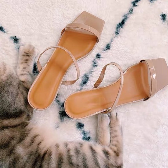 Strappy Open Toe Block Heel Sandals