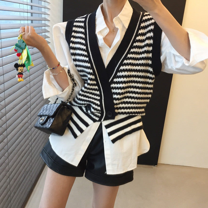 Erna Stripe Sweater Vest