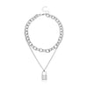 Thick Chain Lock-Shaped Necklace