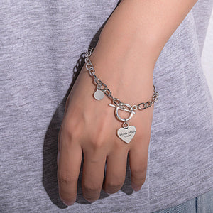 Heart-Shaped Pendant Bracelet