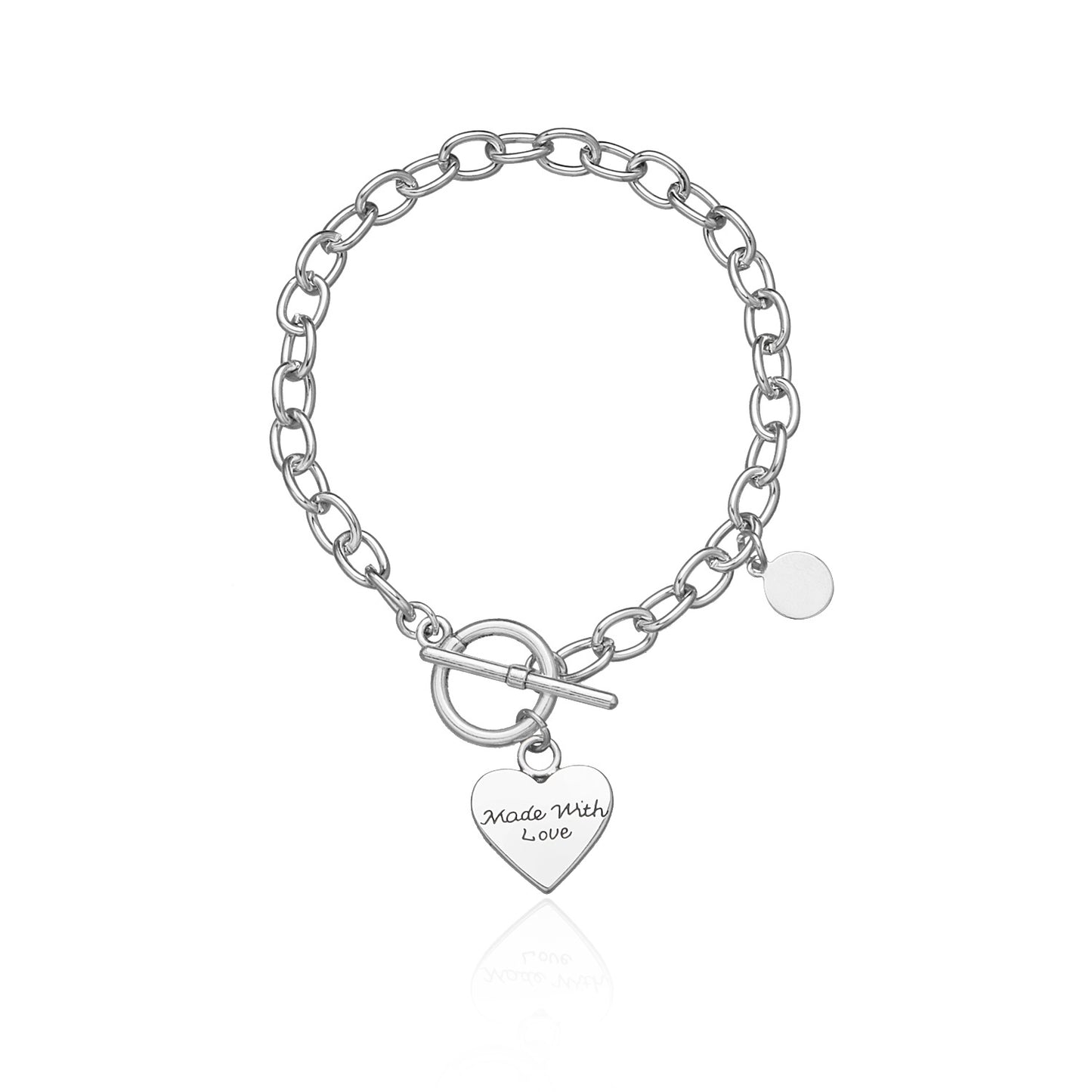 Heart-Shaped Pendant Bracelet